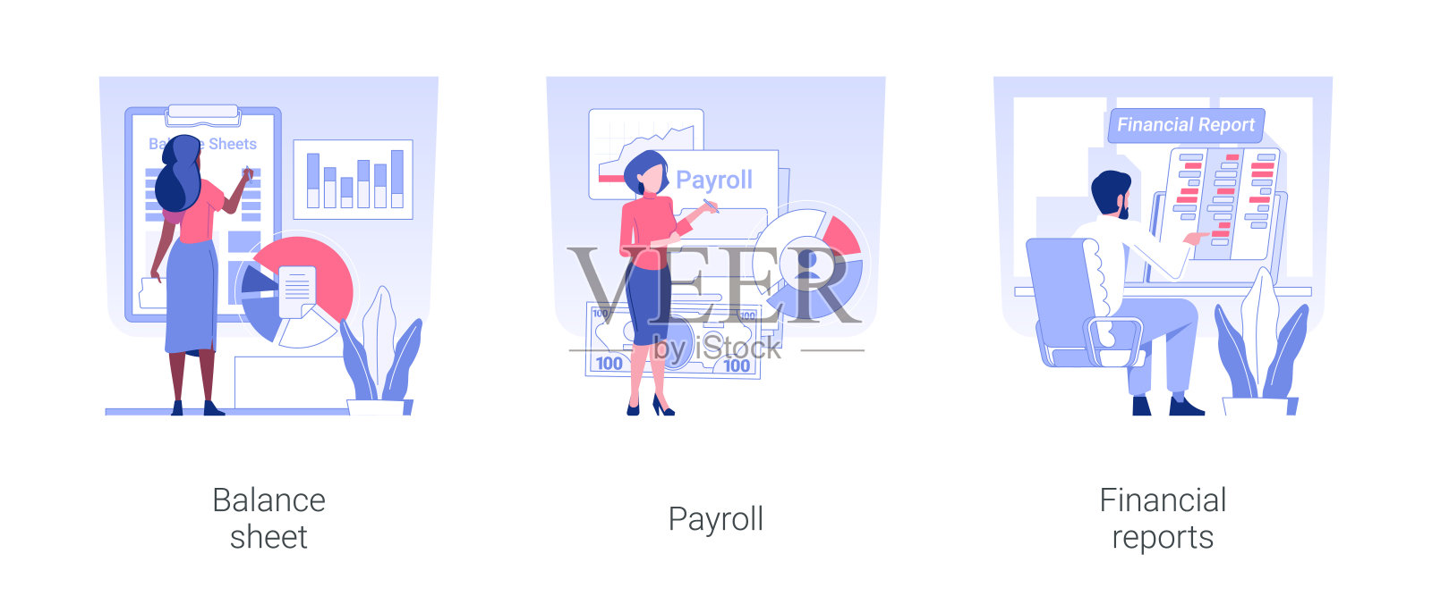 会计孤立概念矢量插图。插画图片素材