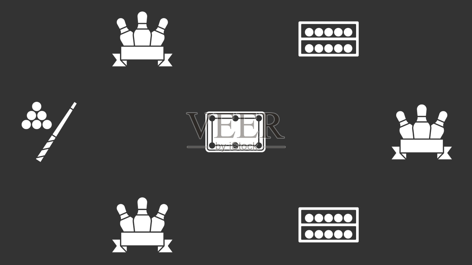 把台球放在台球桌上图标素材