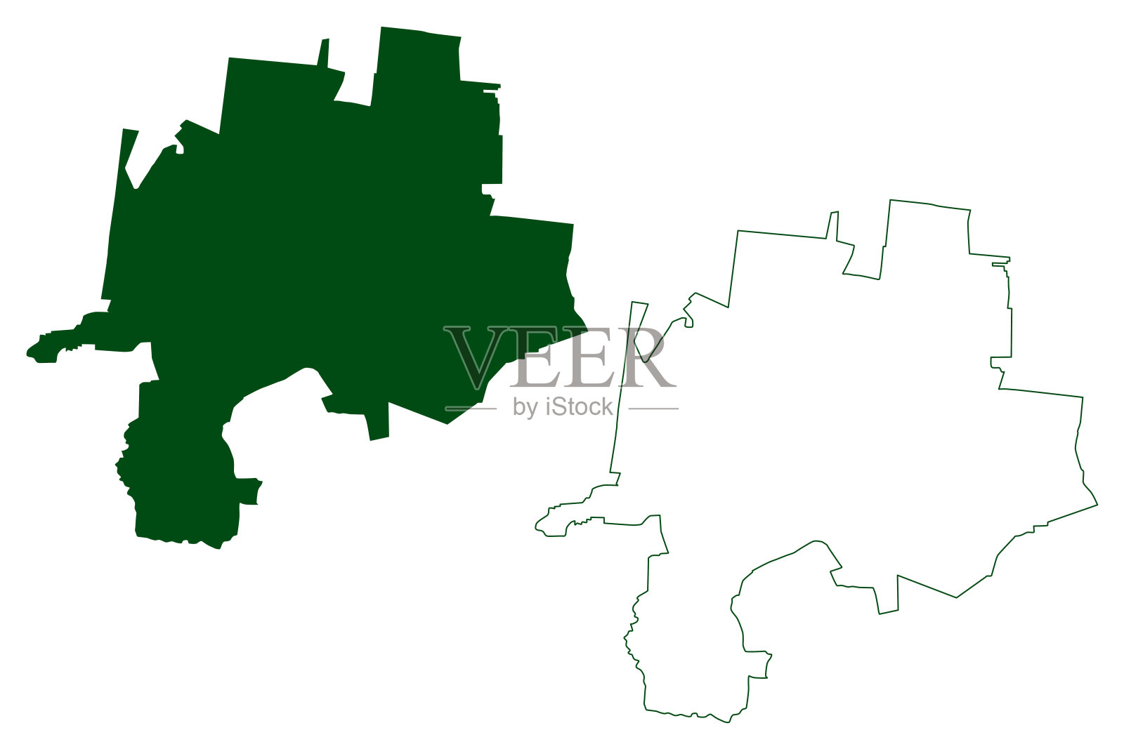 罗米塔市(自由和主权州瓜纳华托，墨西哥，美国墨西哥)地图矢量插图，涂鸦草图罗米塔地图插画图片素材