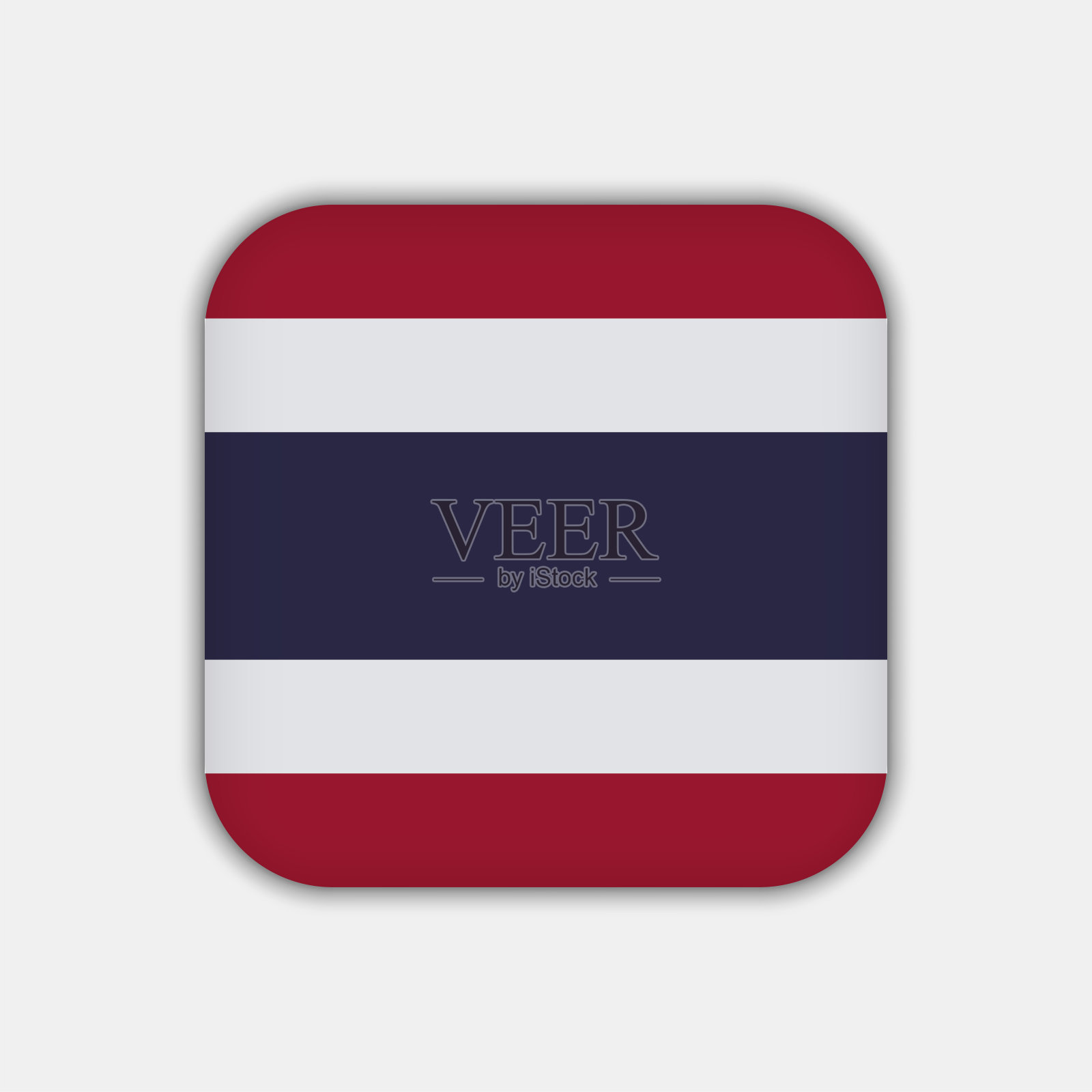 泰国国旗，官方颜色。矢量插图。插画图片素材