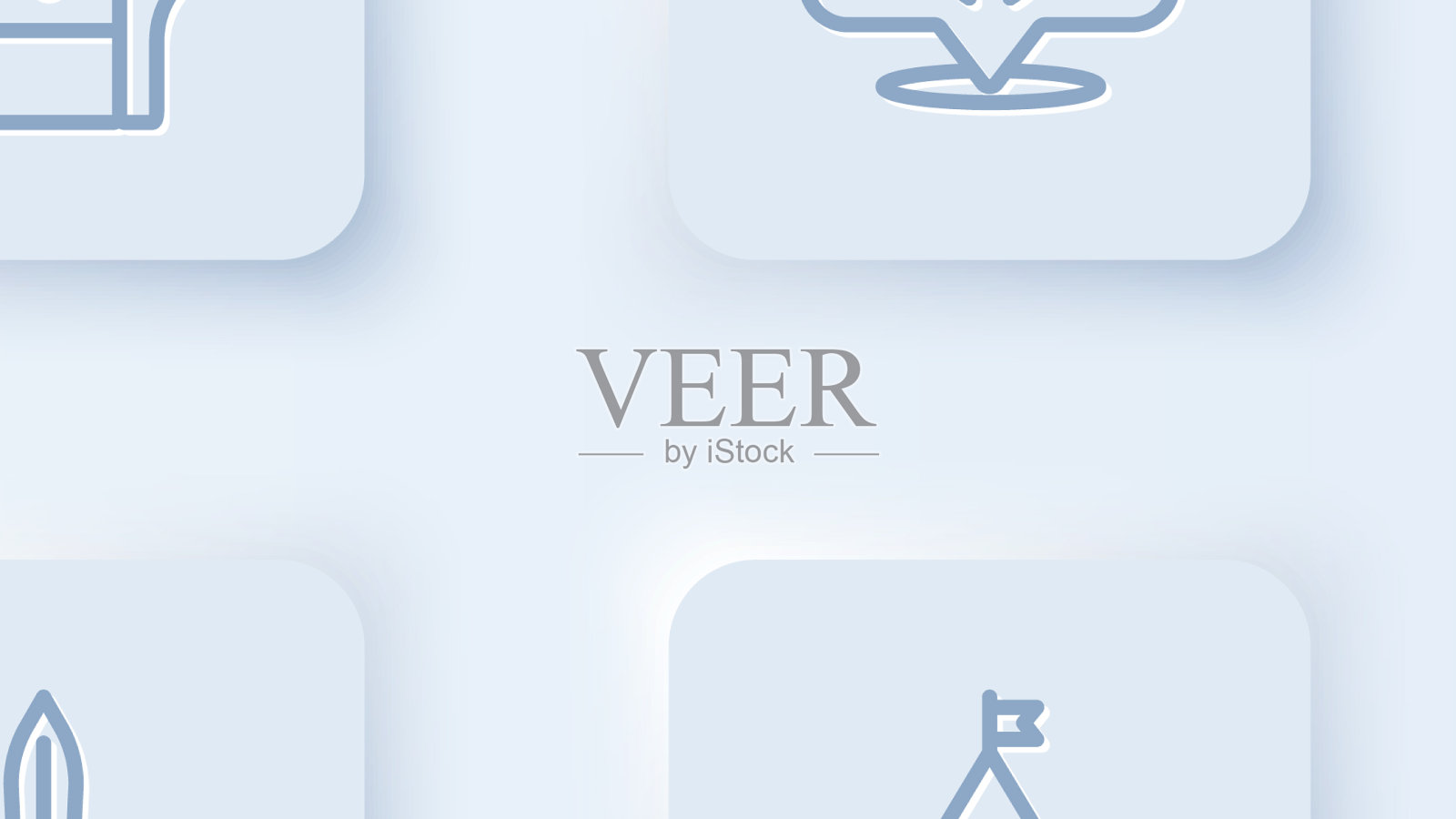 设置线中世纪宝座头盔剑和城堡图标素材