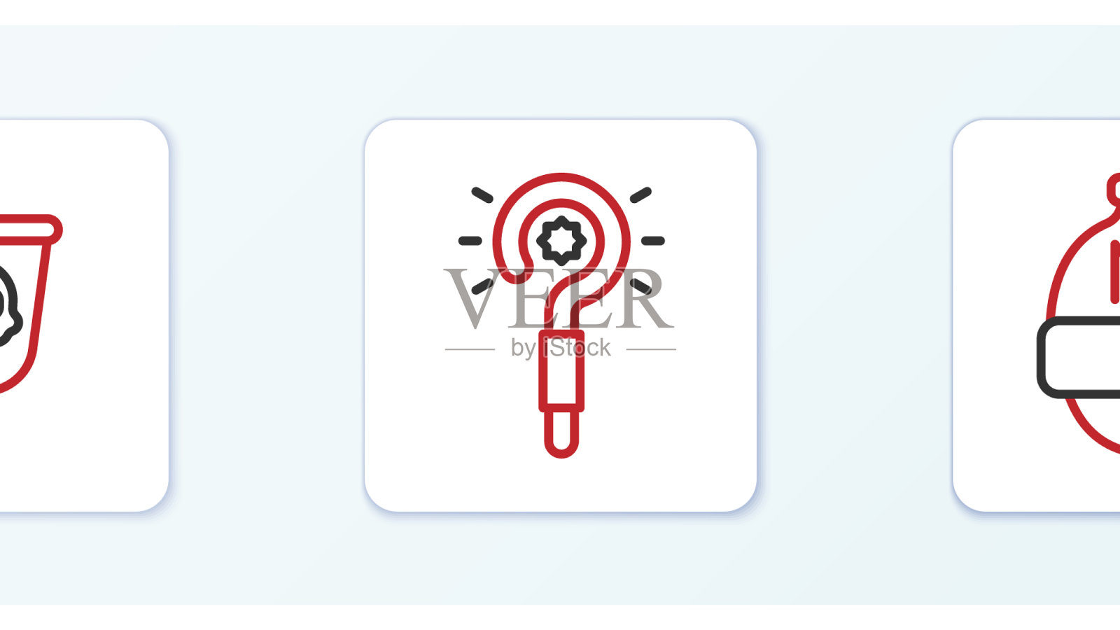 设置线视频游戏酒吧海盗旗和魔法图标素材