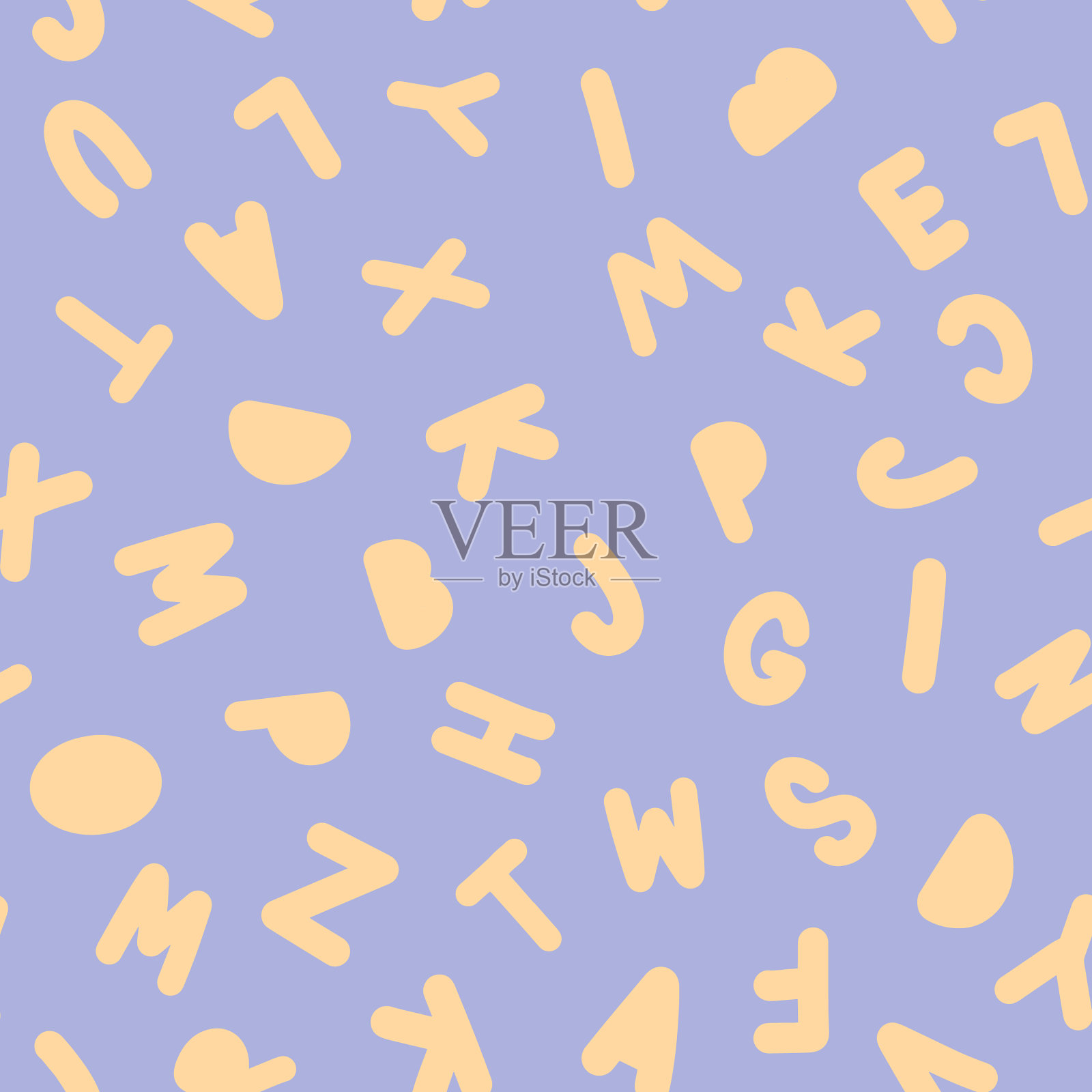 随机字母的模式为插画图片素材