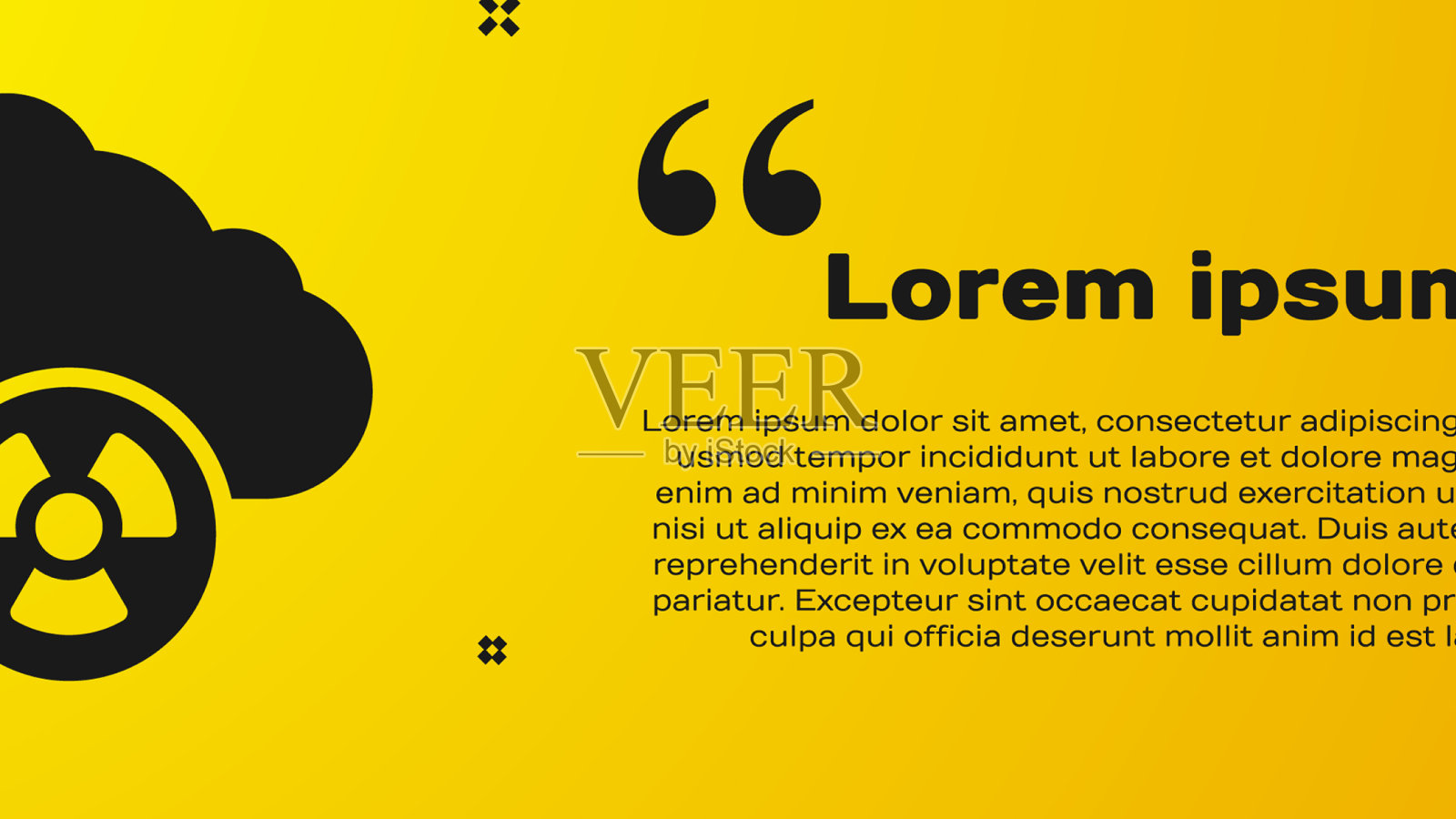 黑色酸雨和放射性云图标插画图片素材