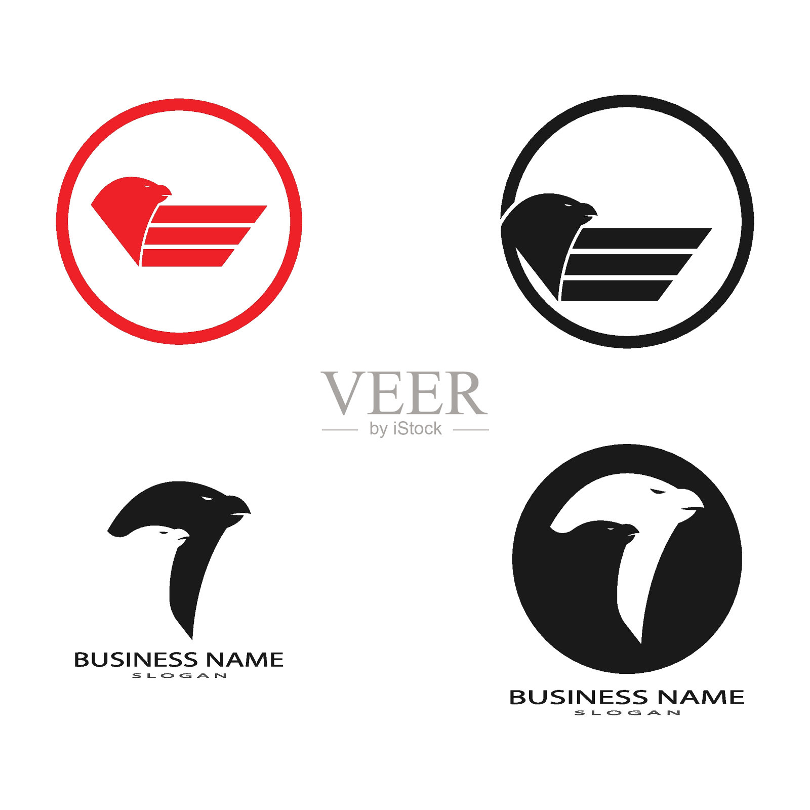 猎鹰翼标志模板矢量图标设计插画图片素材