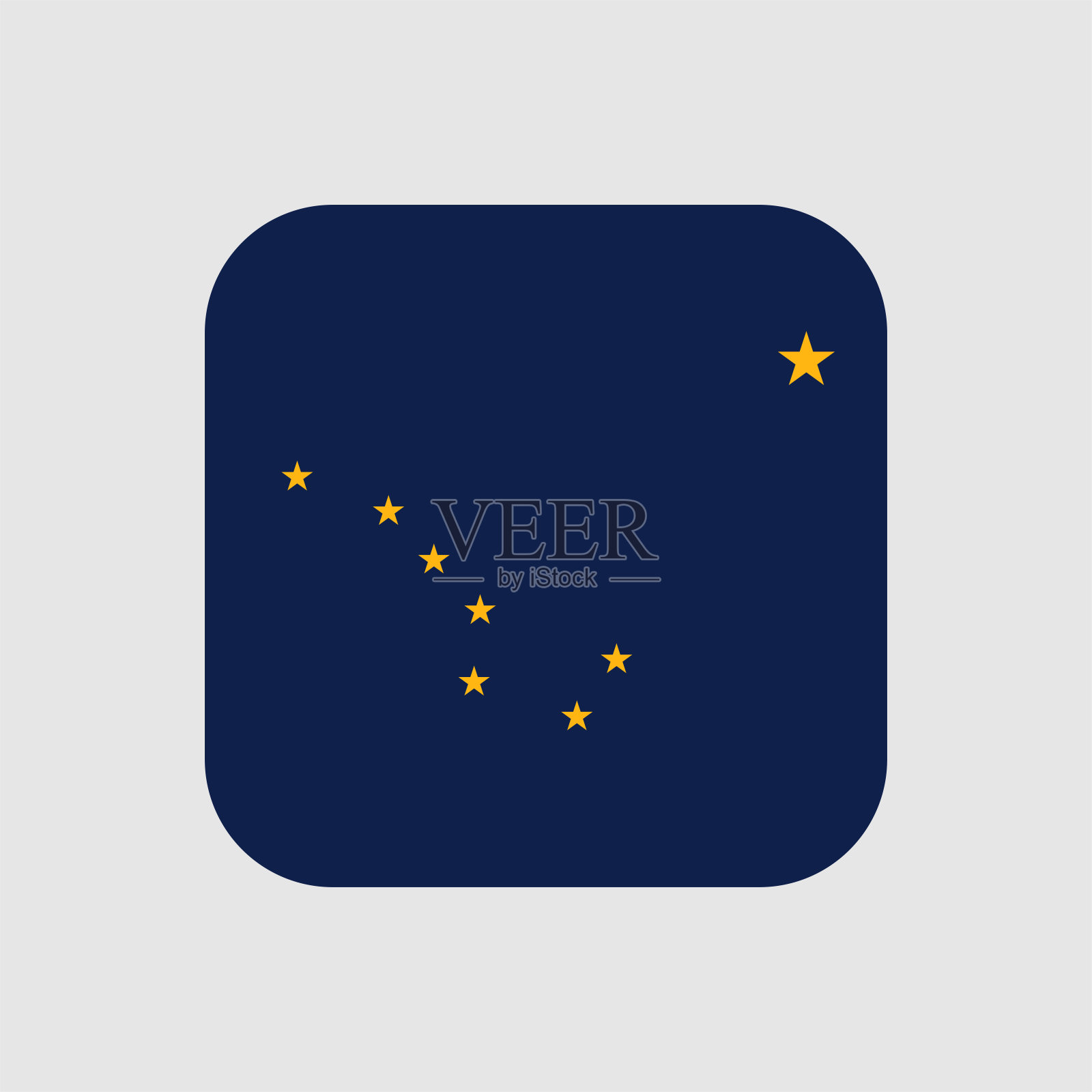 阿拉斯加国家国旗。矢量插图。插画图片素材