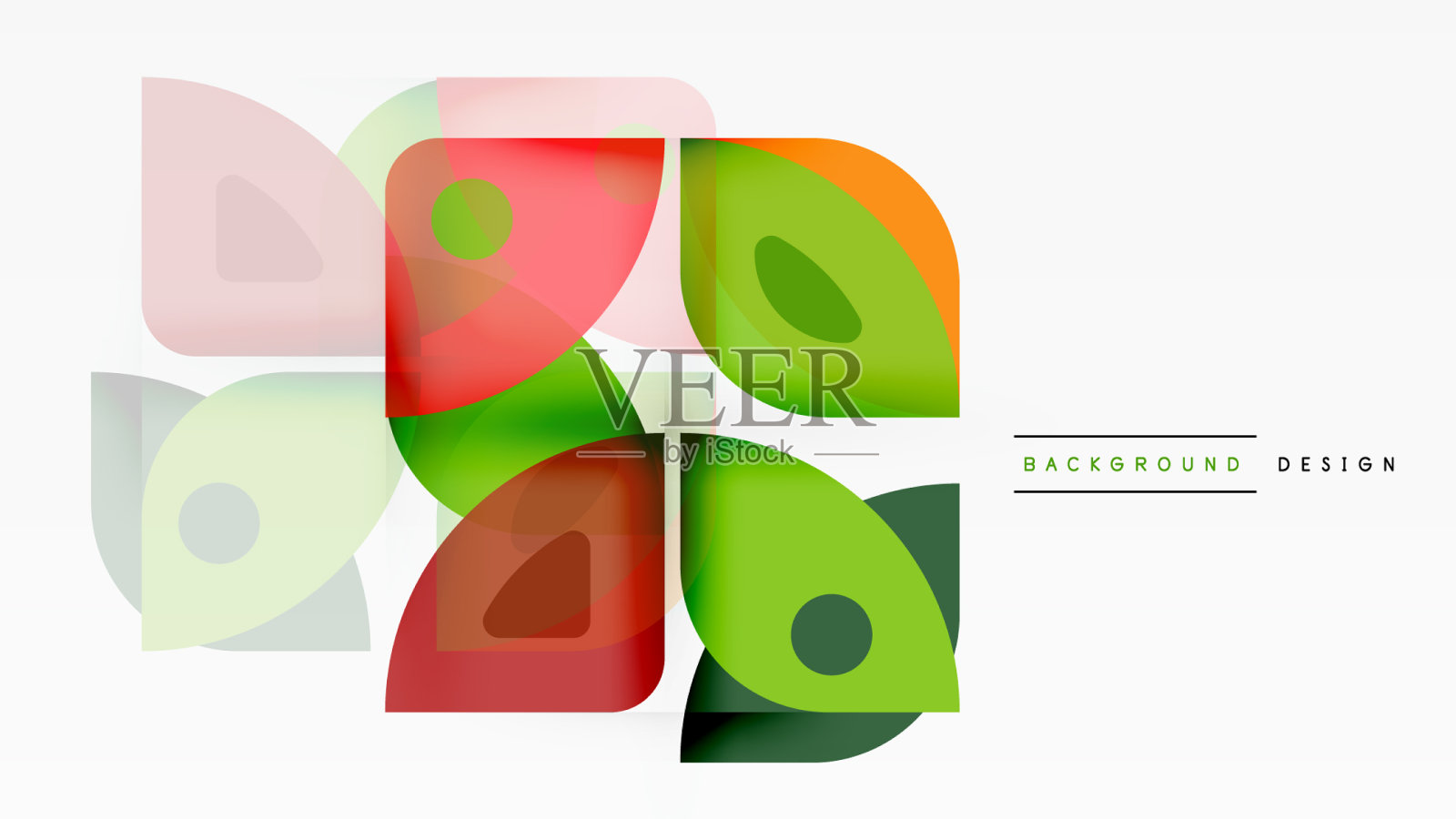 彩色最小几何抽象背景插画图片素材