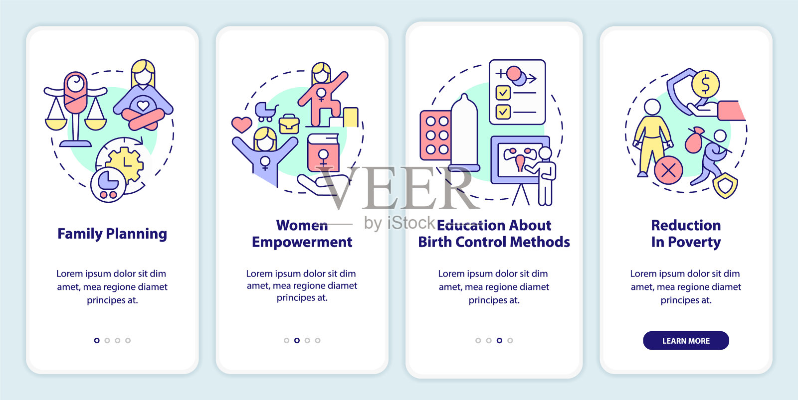 手机应用程序人口过剩的解决方案插画图片素材
