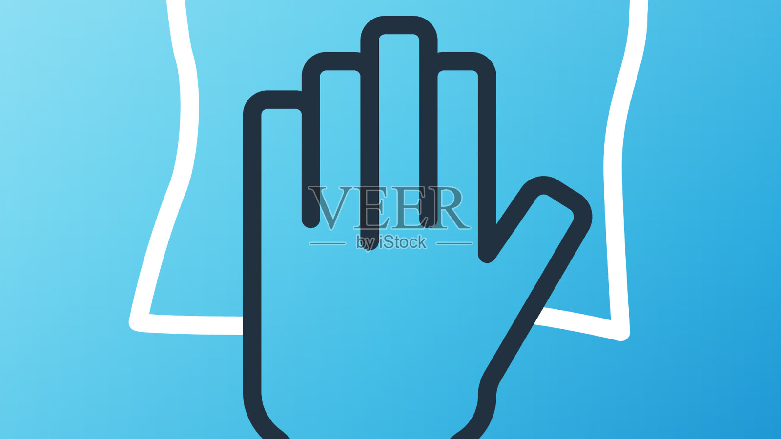 线路清洗服务图标被蓝色隔离插画图片素材