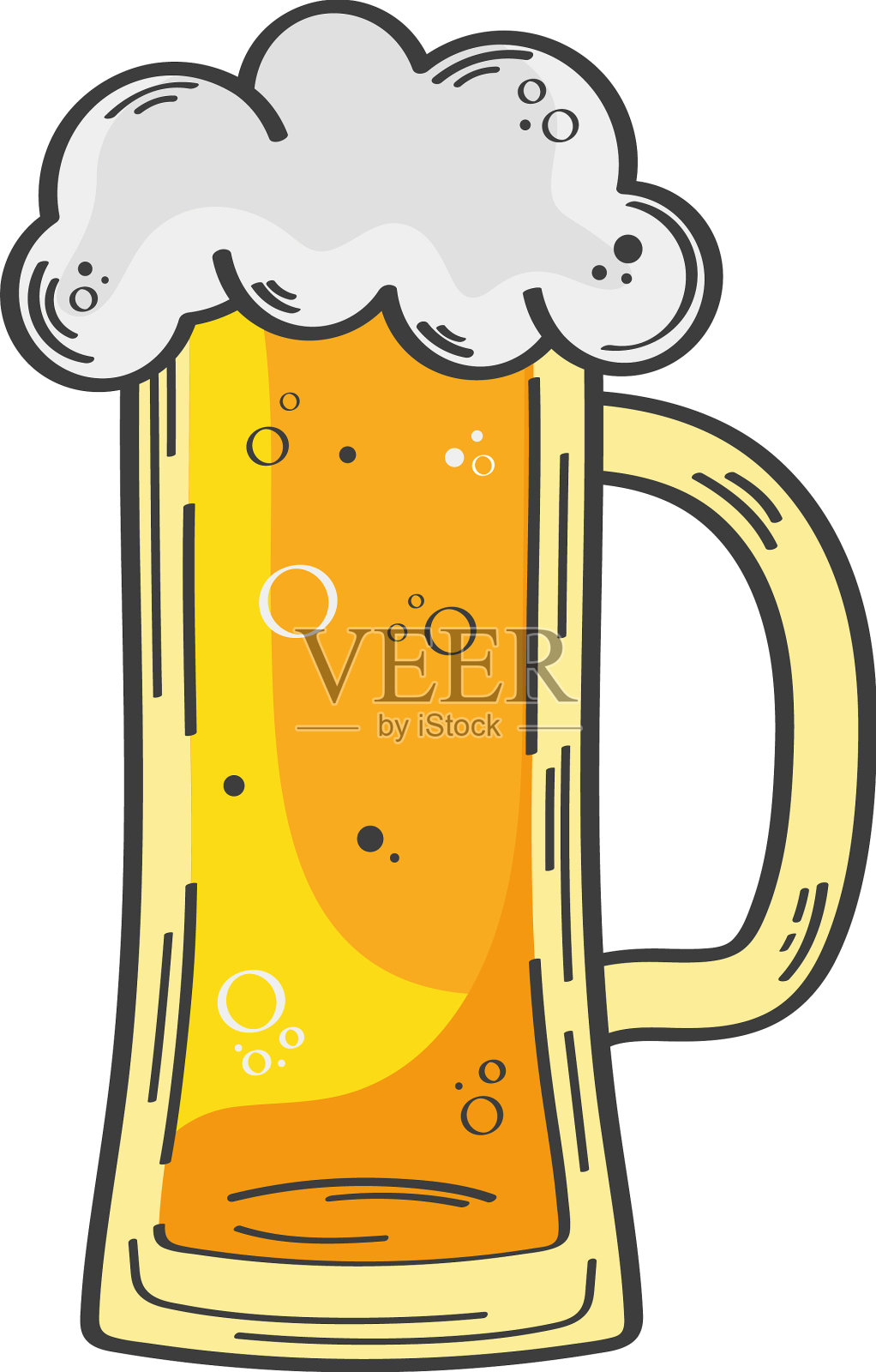 带有泡沫的金色啤酒罐设计元素图片