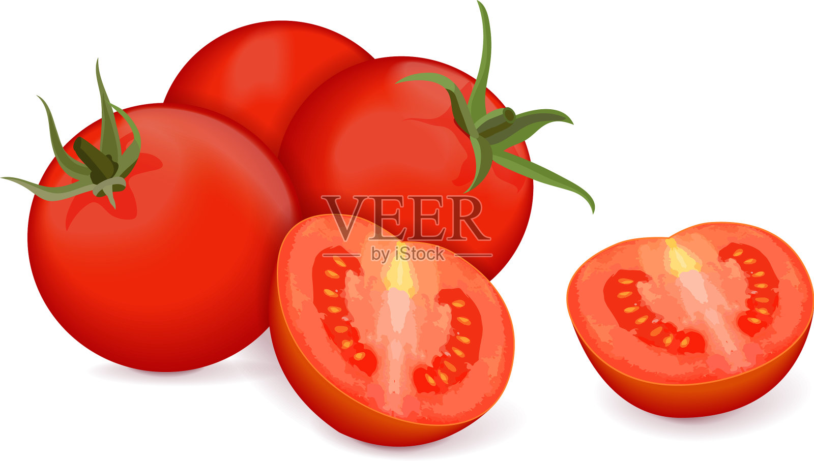 半颗樱桃番茄组成设计元素图片