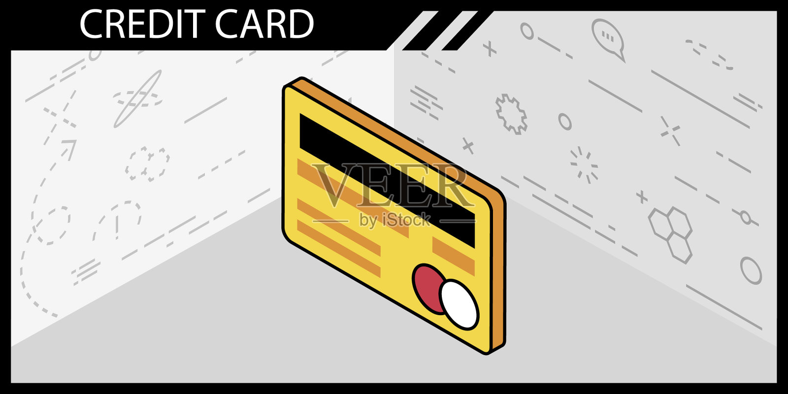 信用卡等距设计图标web 3d插画图片素材