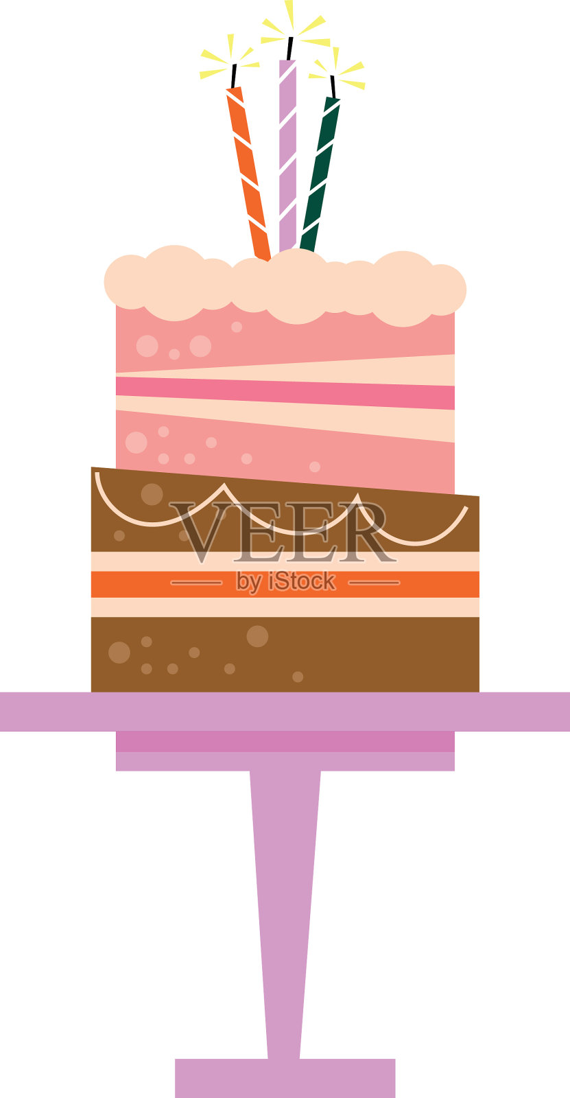摆放生日蛋糕设计元素图片