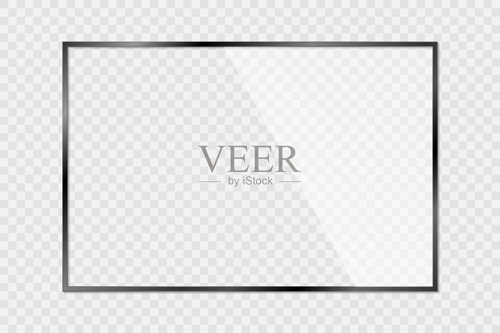 现实的银白色绘图板透明屏幕。可伸缩的平板电脑。高详细的设备模型PNG。矢量图插画图片素材