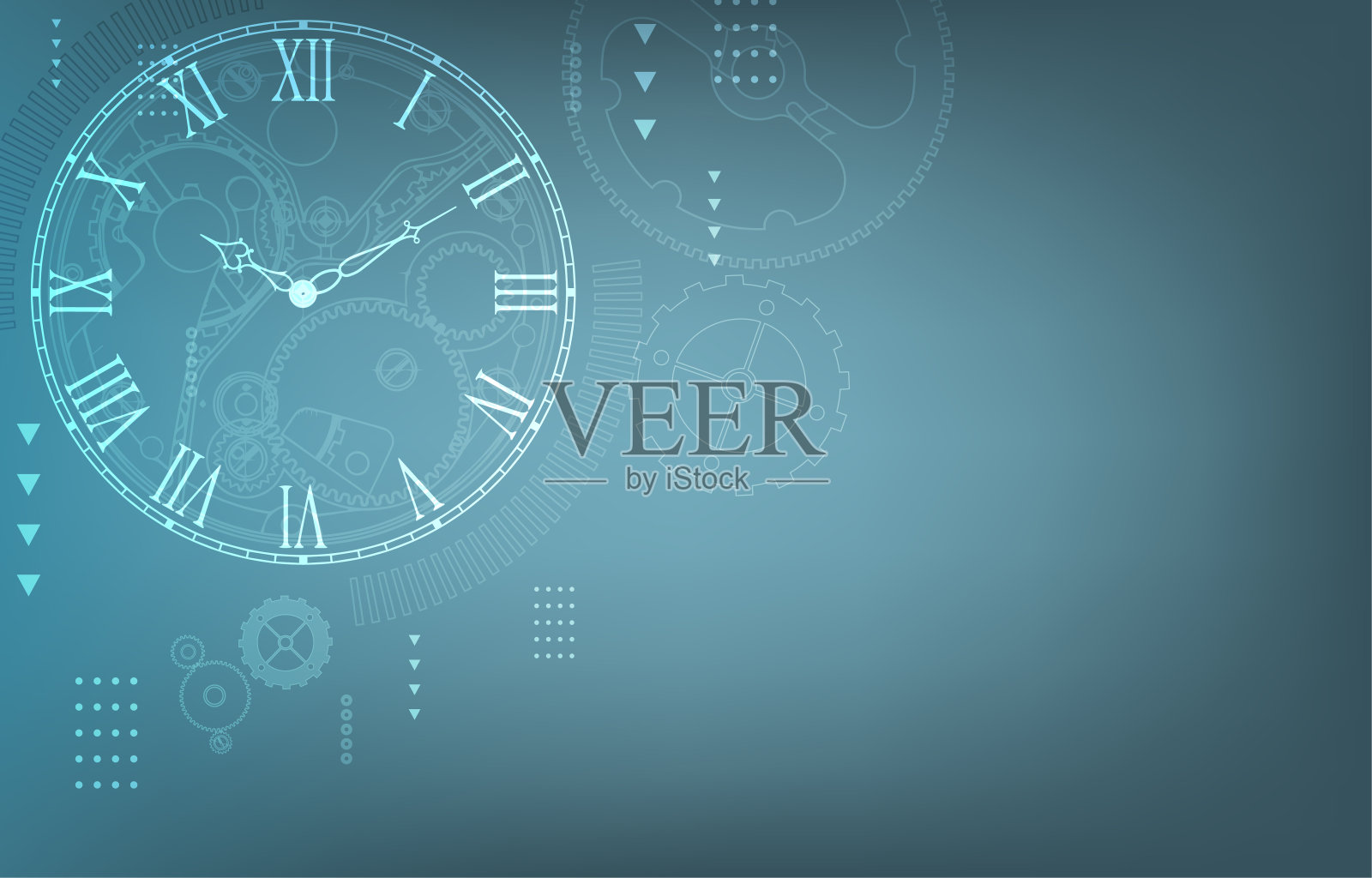 矢量技术背景。模拟clock.time插画图片素材