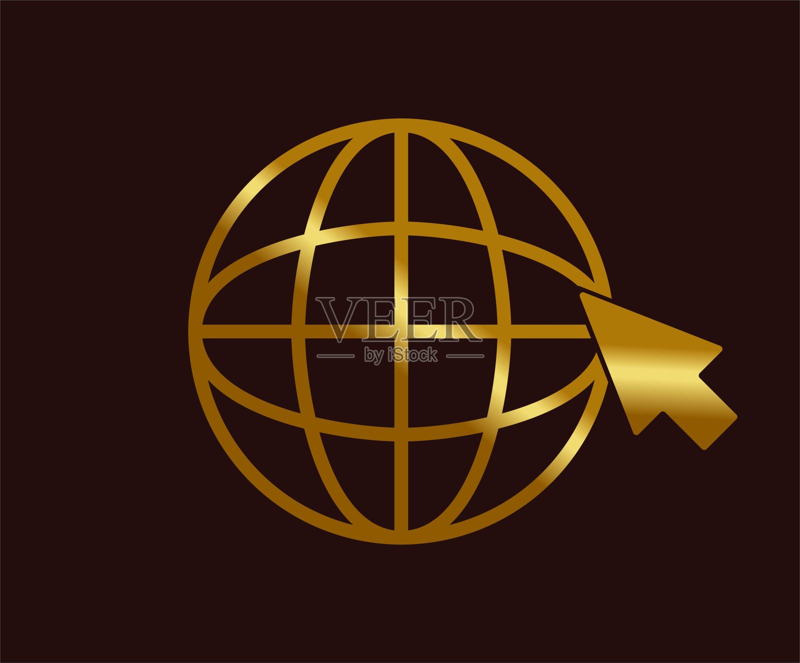 全球黄金图标插画图片素材