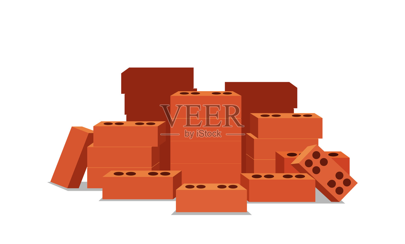 红砖堆砌建筑设计元素图片