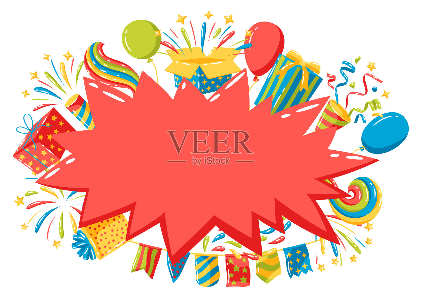 背景与节日装饰项目的颜色设计元素图片