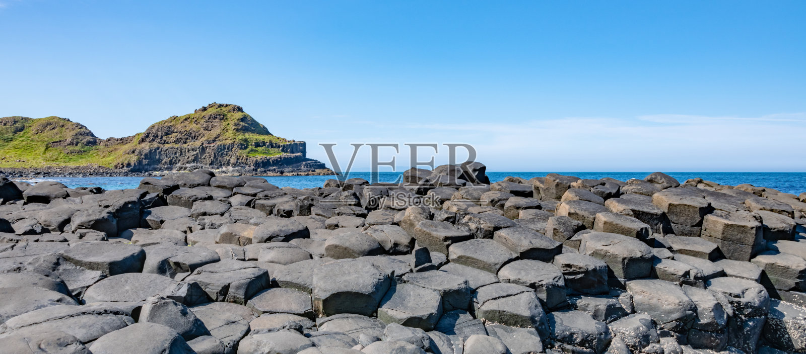 巨人堤道的玄武岩柱照片摄影图片