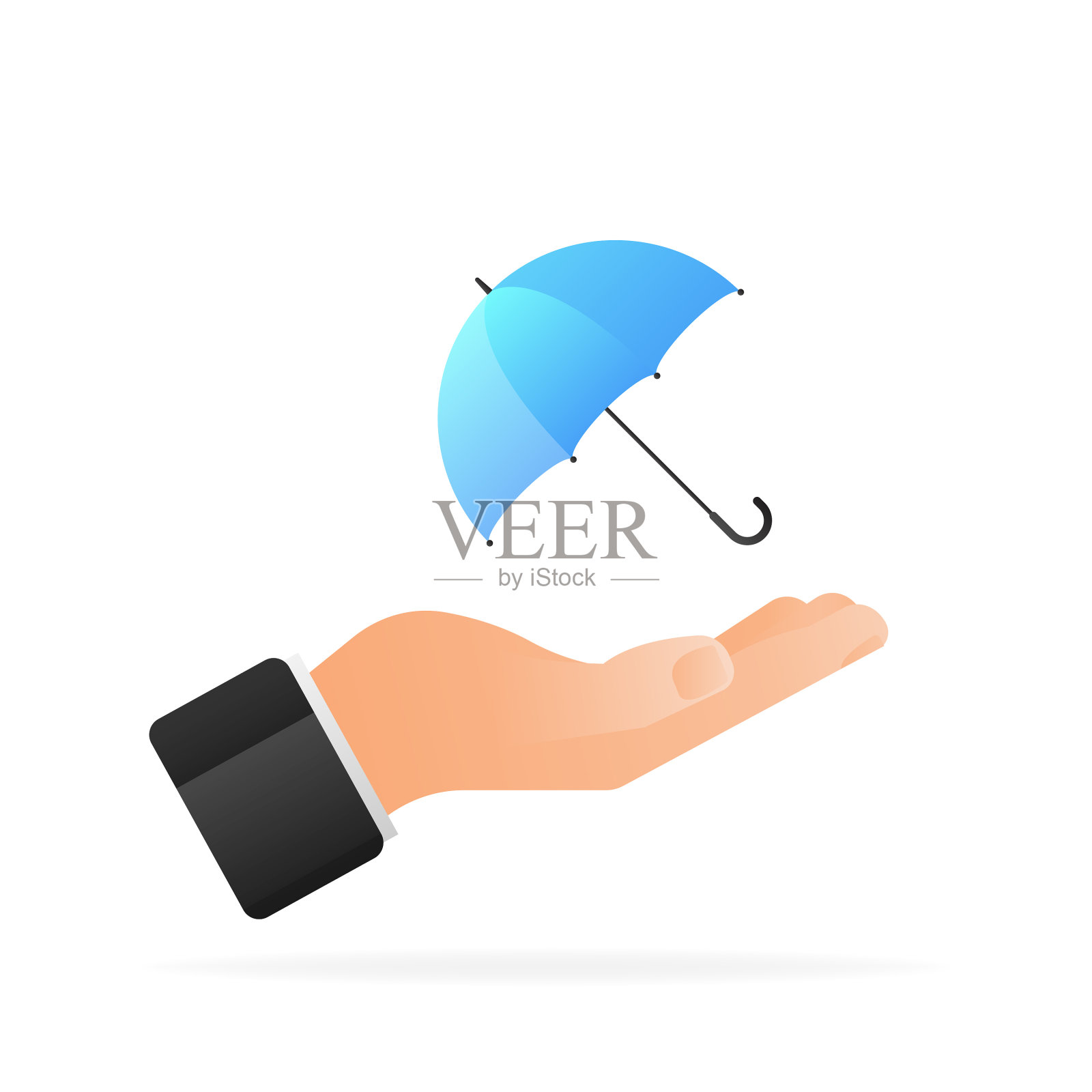 保险概念，保险单，钱插画图片素材