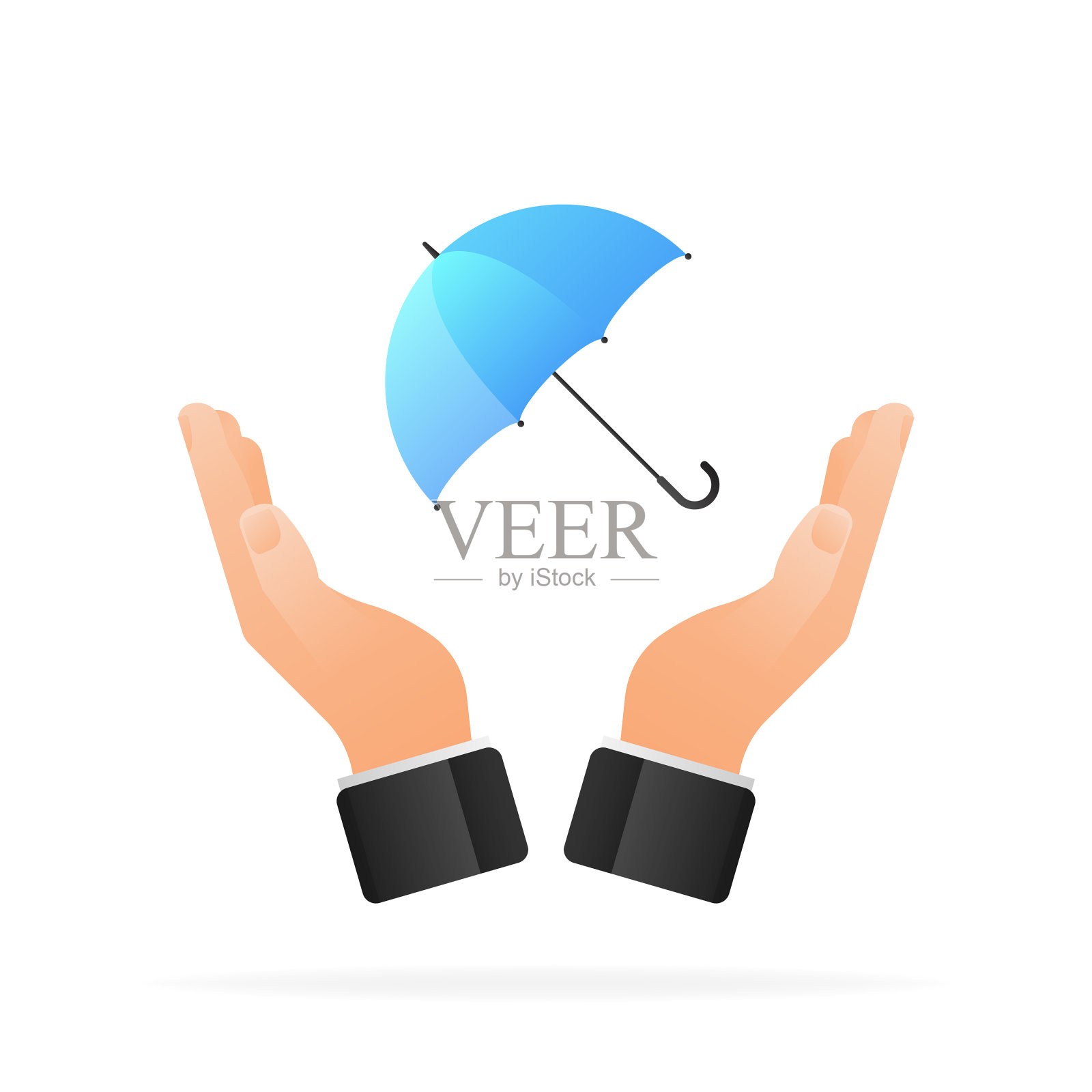 保险概念，保险单，钱插画图片素材