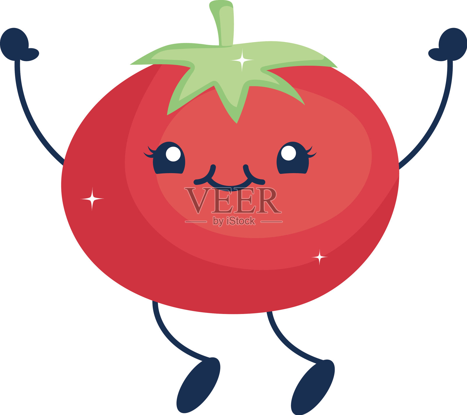 卡哇伊的番茄设计元素图片