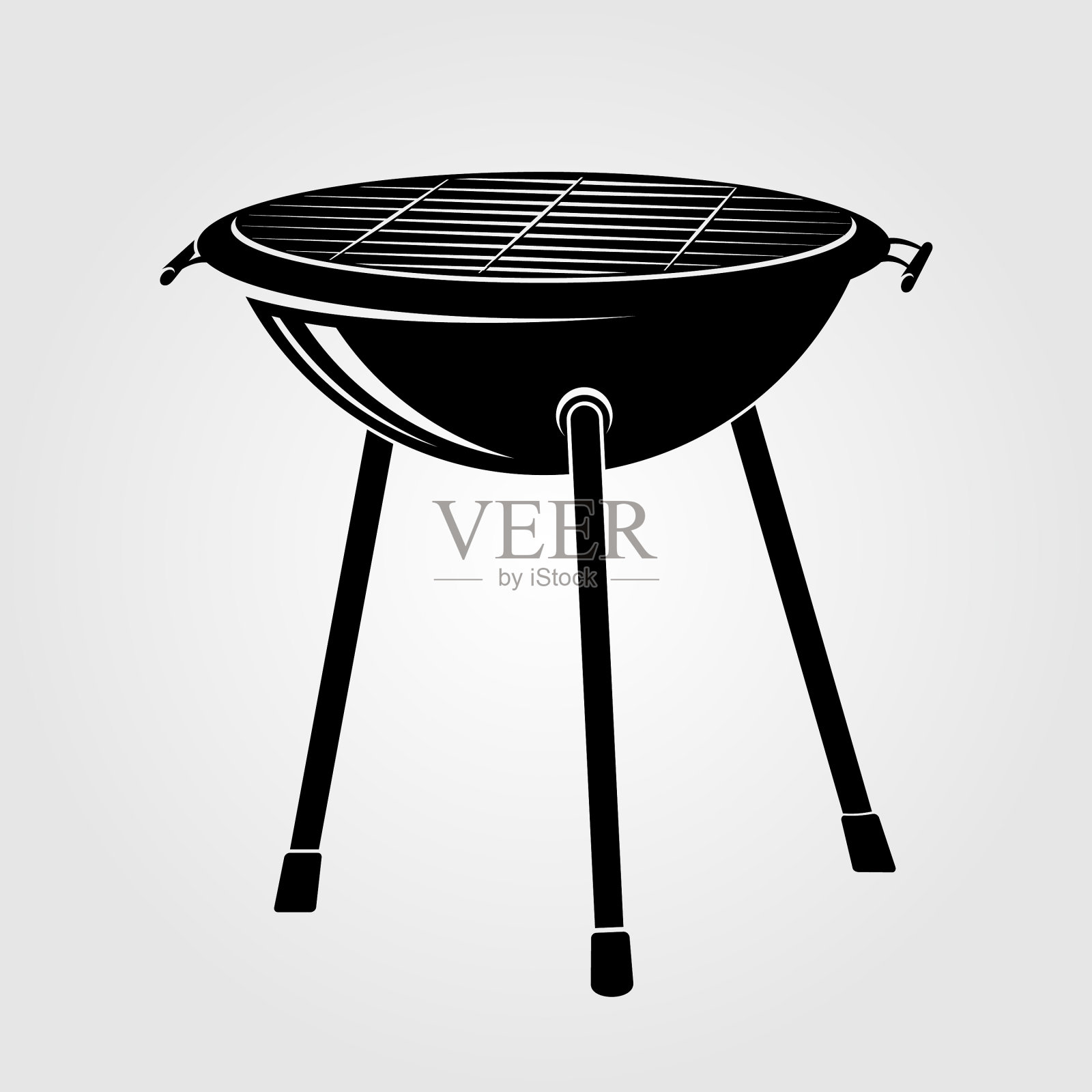 烧烤烧烤图标孤立在白色背景插画图片素材