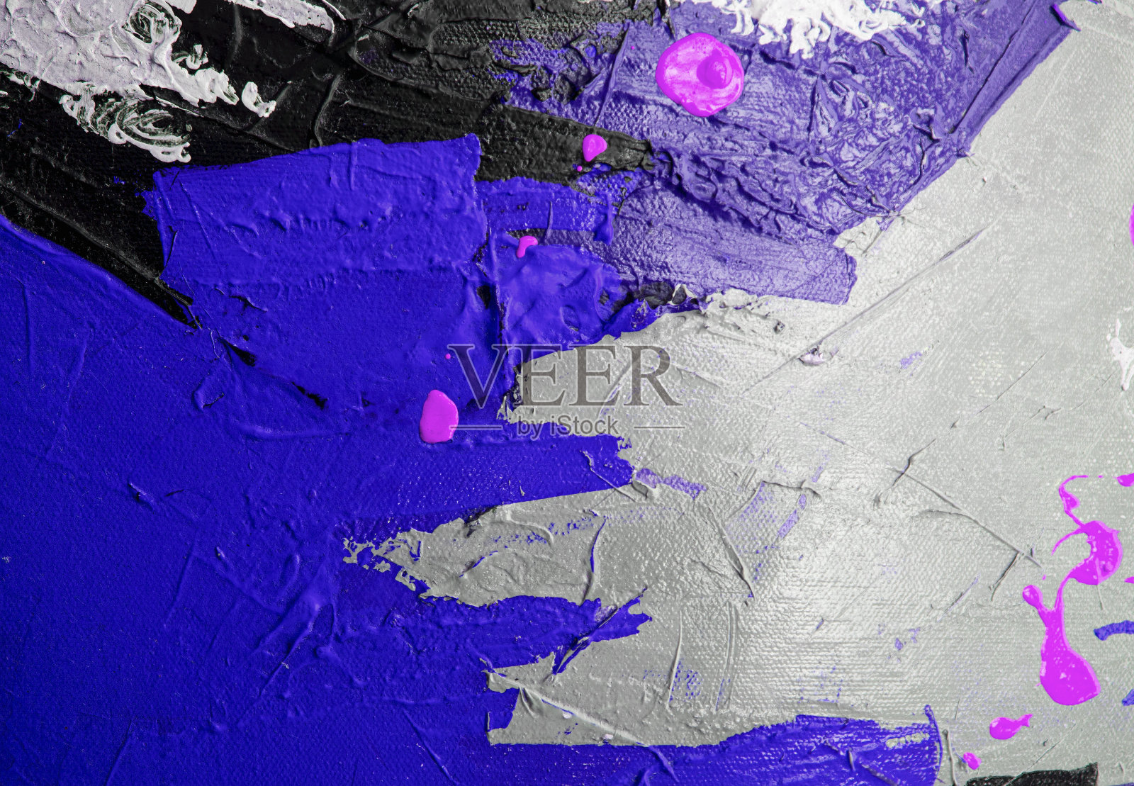 蓝色抽象油画背景。画布上的油画质感。手绘油画。颜色纹理。现代艺术艺术作品的碎片。笔触的油漆插画图片素材