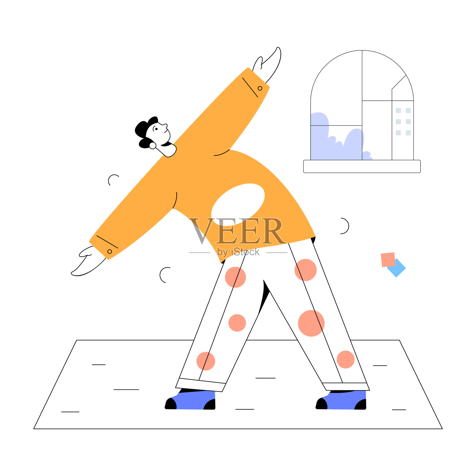 抓住这个惊人的平面插图的客户支持插画图片素材