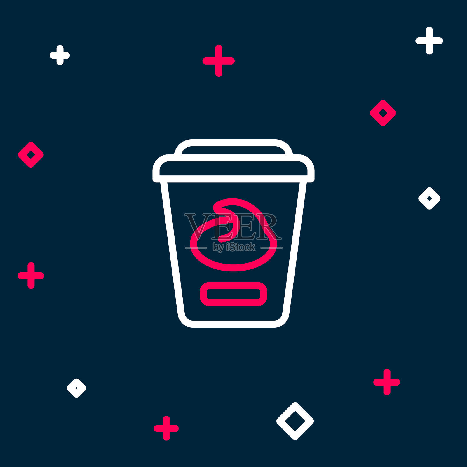 线酸奶容器图标孤立在蓝色图标素材