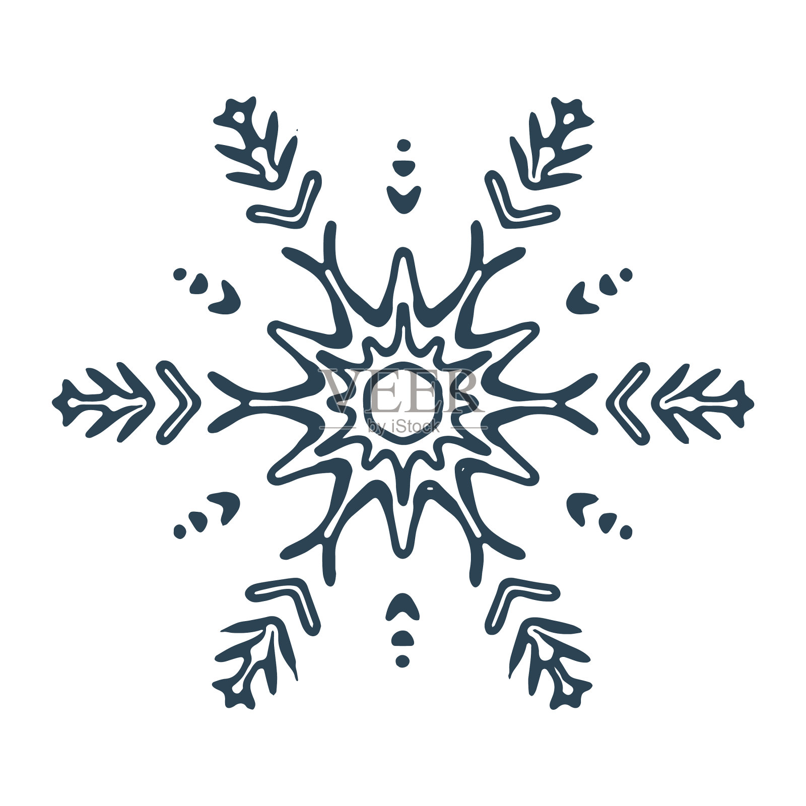 圣诞雪花图案插画图片素材