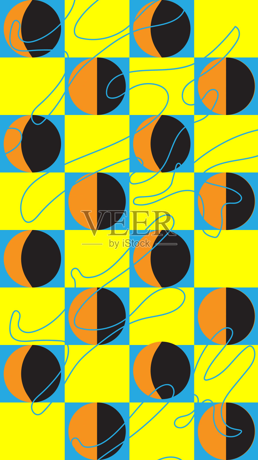 彩色墙全帧拍摄插画图片素材