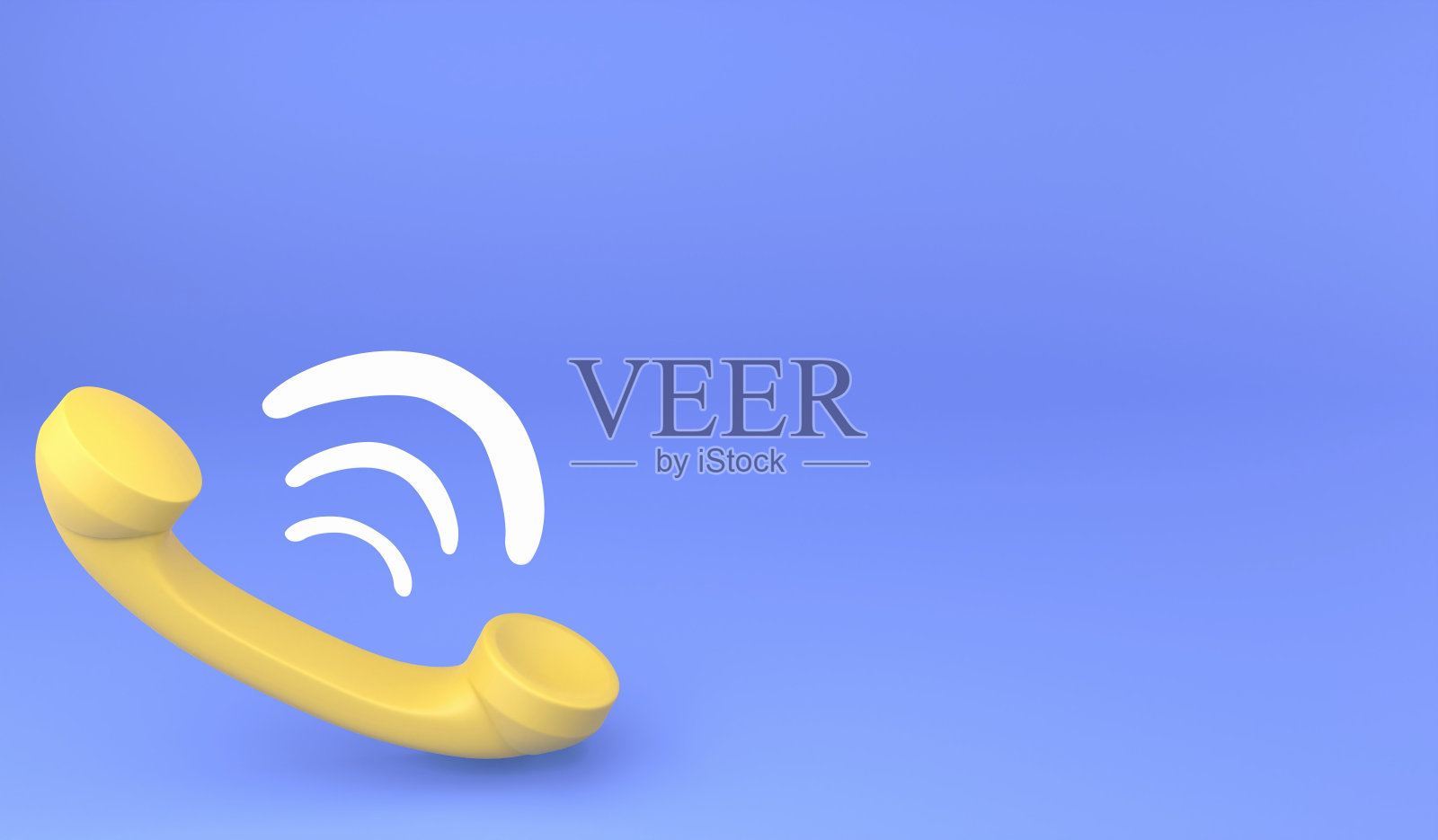 3D渲染手机手柄在蓝色背景响照片摄影图片