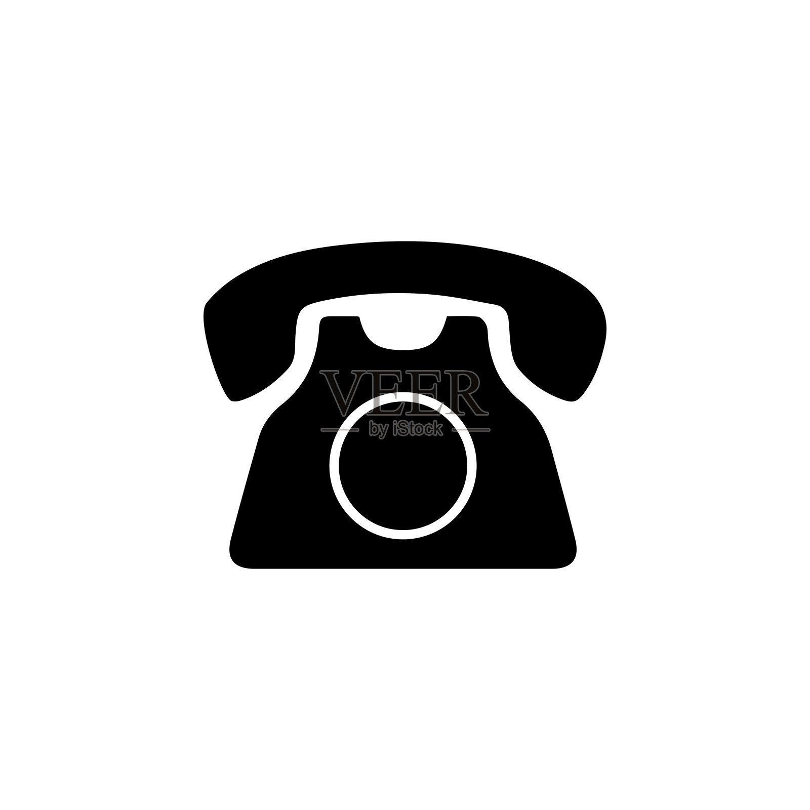 手机图标。电话，电话，24对7，有线电话，座机，邮件，信件，短信，错过。手机未来的概念。矢量线图标的业务和广告插画图片素材