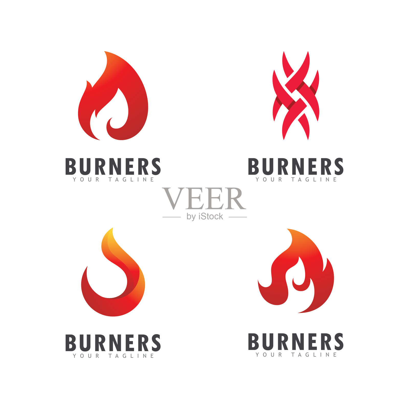 火焰火焰矢量标志模板设计元素图片