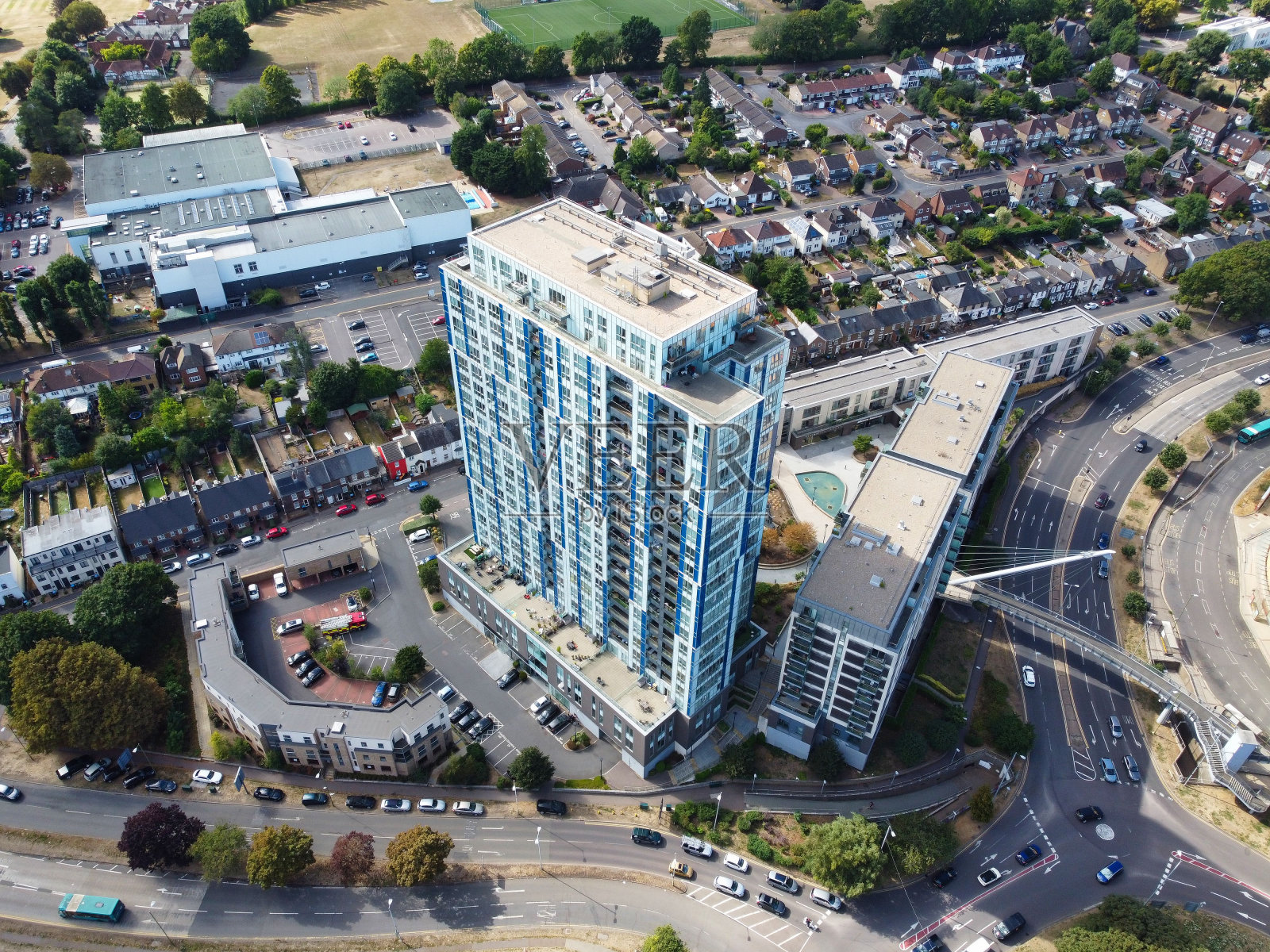 美丽的鸟瞰图，赫默尔亨普斯特德英格兰英国小镇照片摄影图片