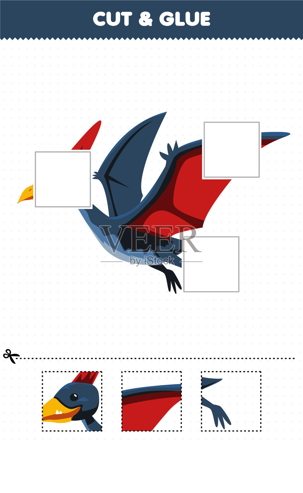 儿童切胶教育游戏插画图片素材