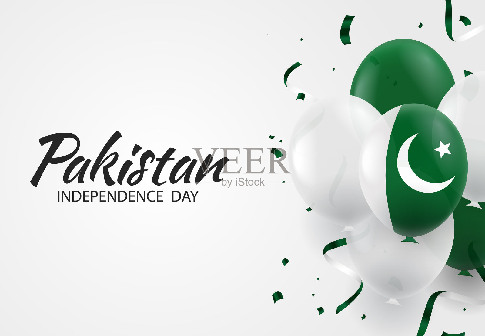 巴基斯坦独立日插画图片素材