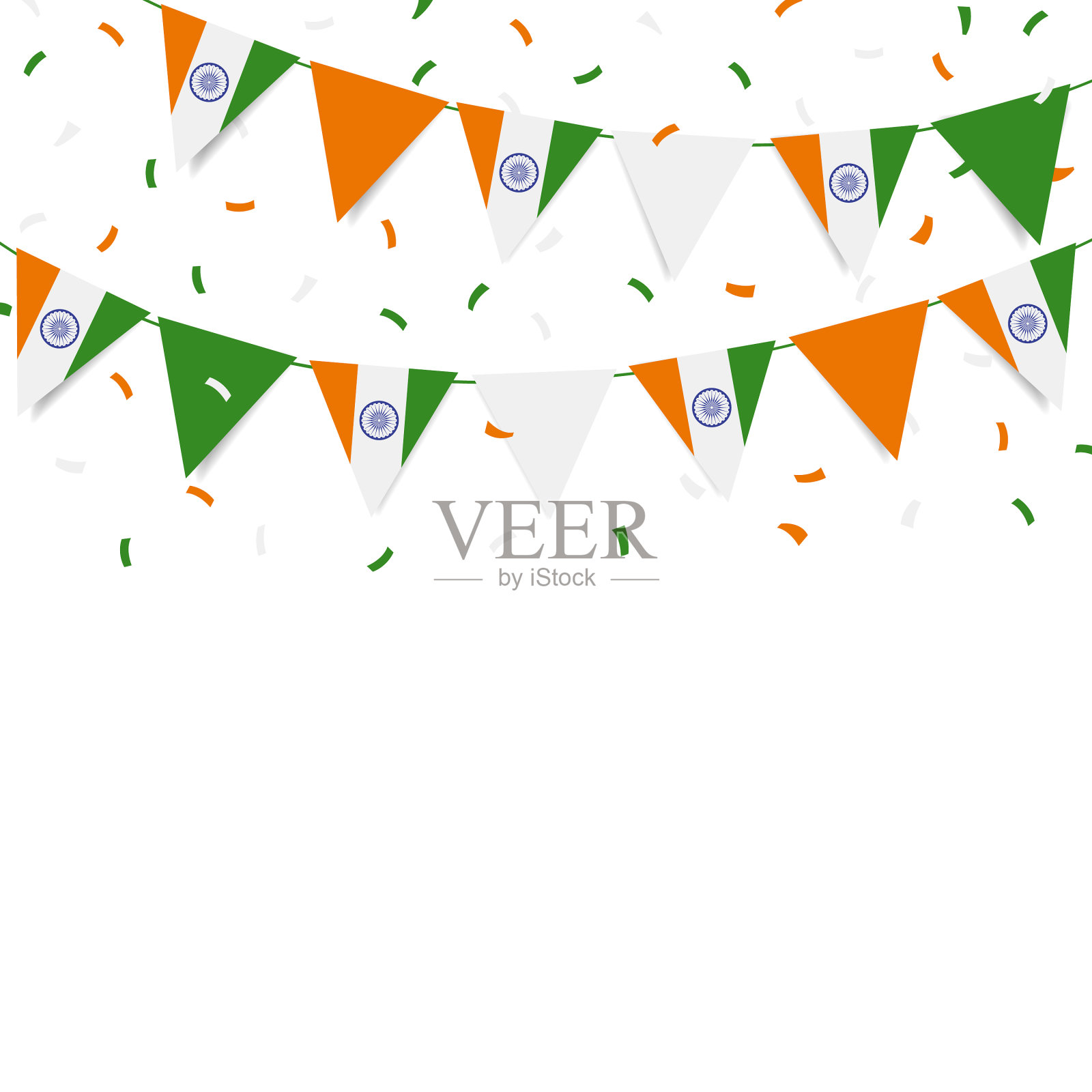 印度独立日插画图片素材