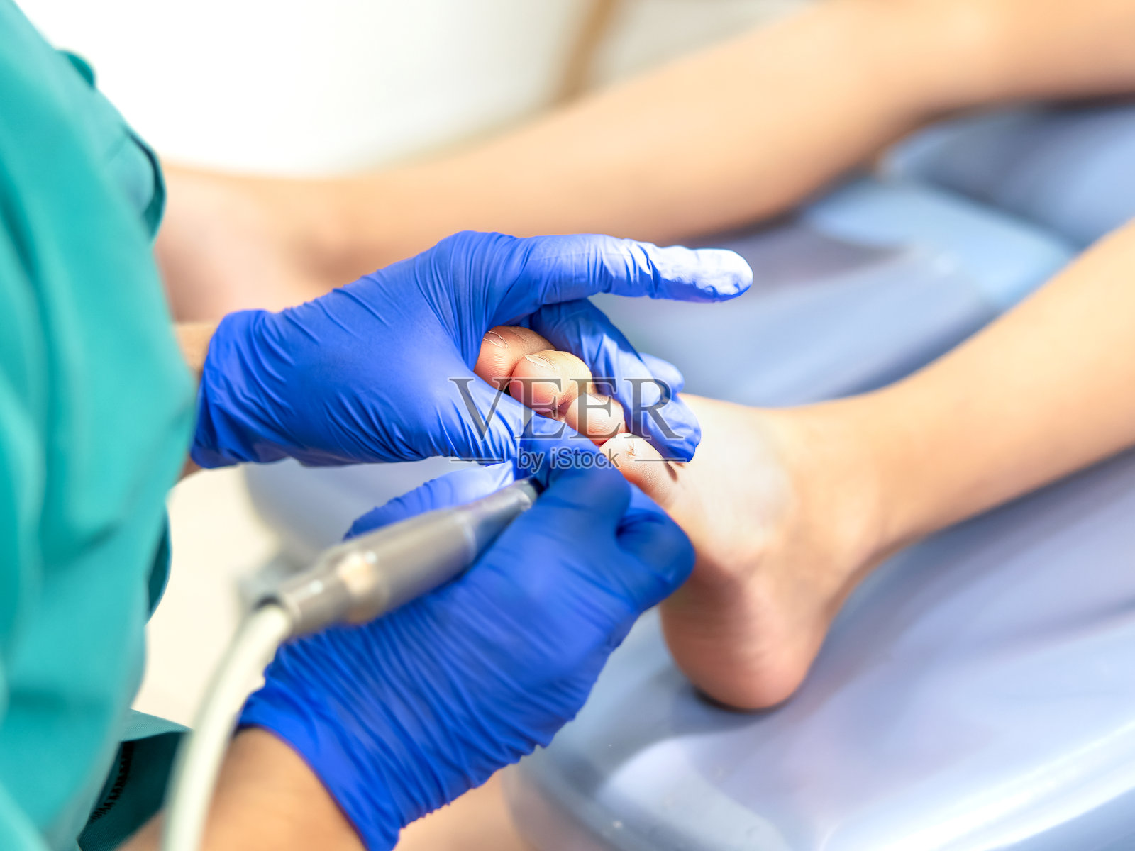 足部治疗的特写。有选择性的重点照片摄影图片