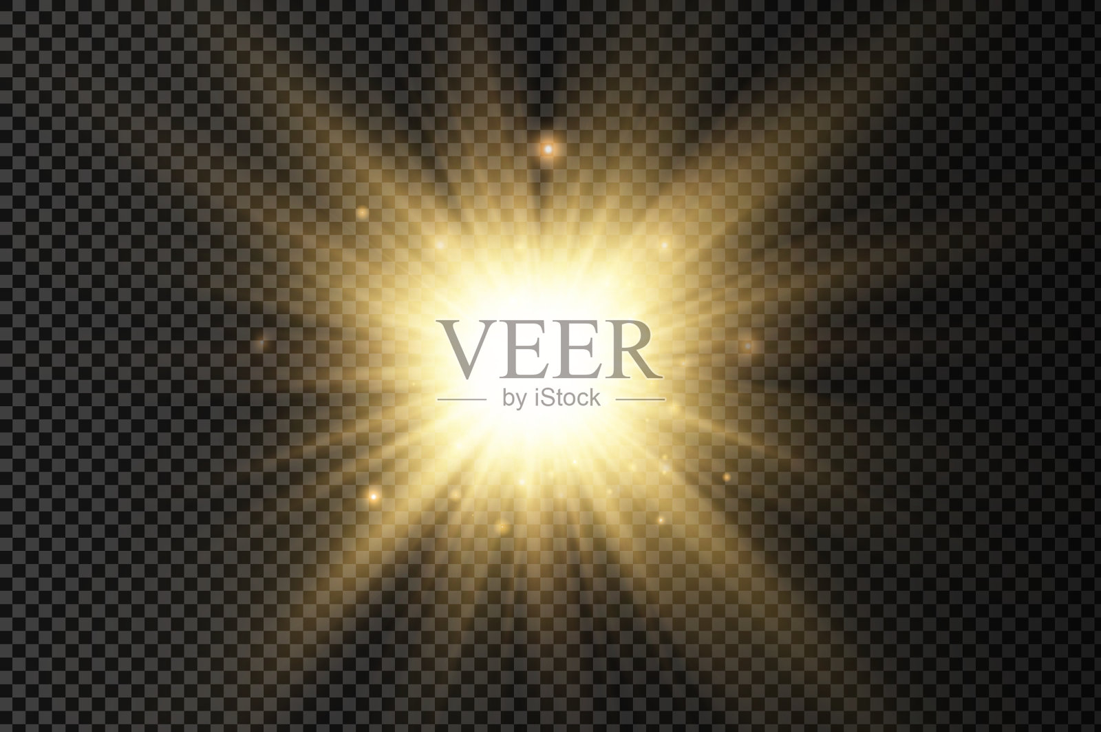 发光明亮明亮的星星黄色的太阳射线阳光插画图片素材