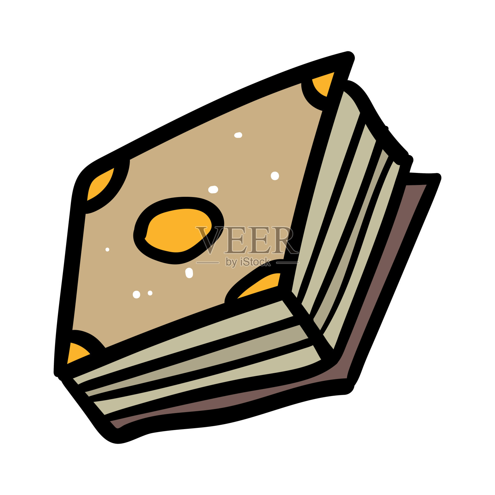 书的复古卡通风格设计元素图片