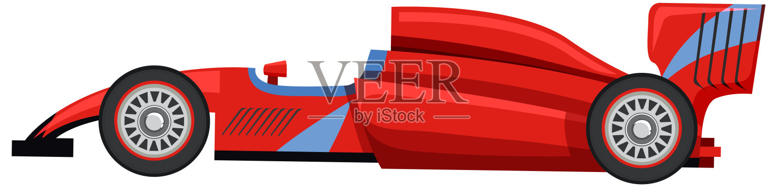 孤立的红色赛车设计元素图片