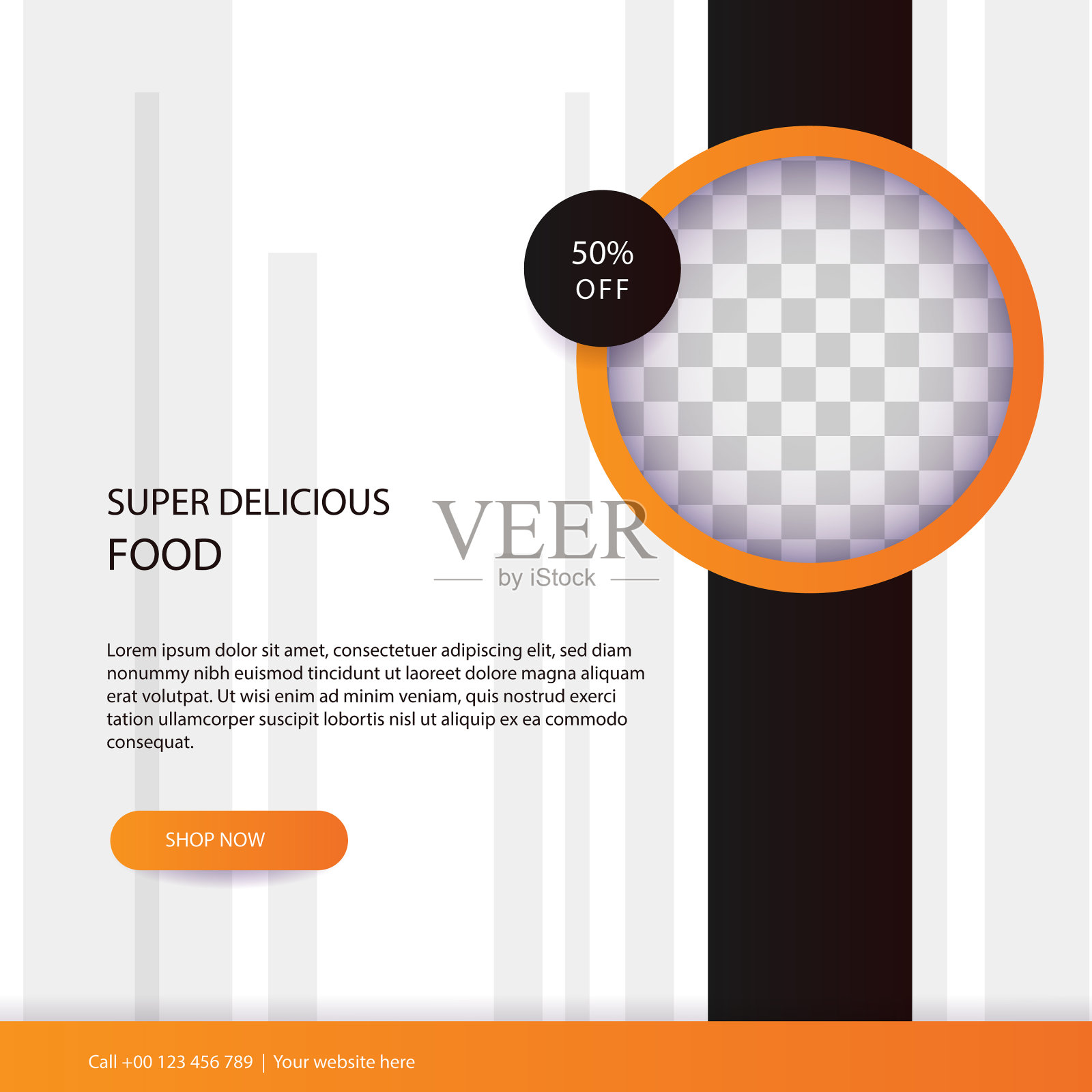 超级美味的快餐社交媒体帖子设计模板素材