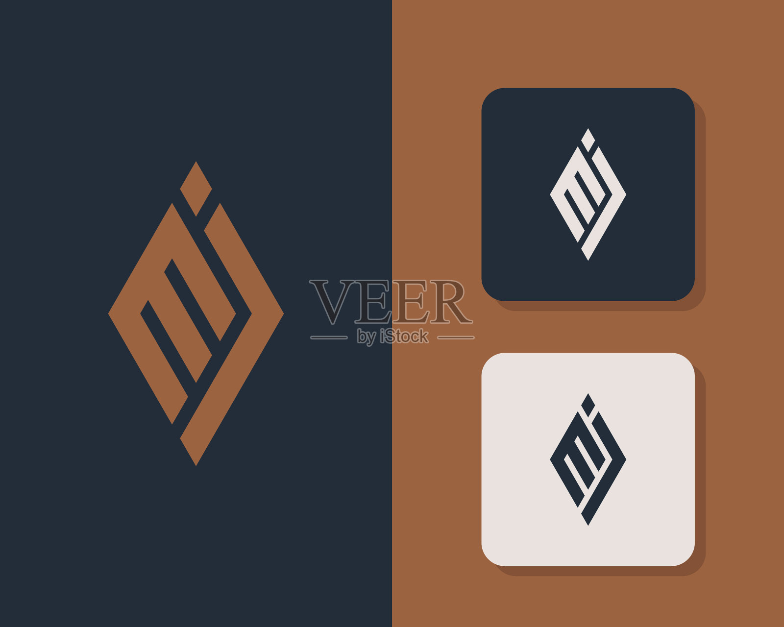 字母m j标志设计图标素材