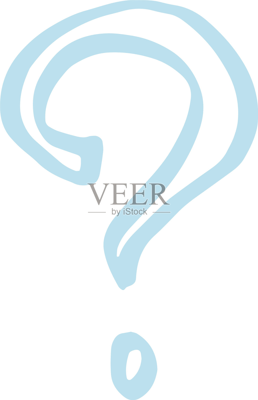 涂鸦信息图表问号蓝线设计元素图片