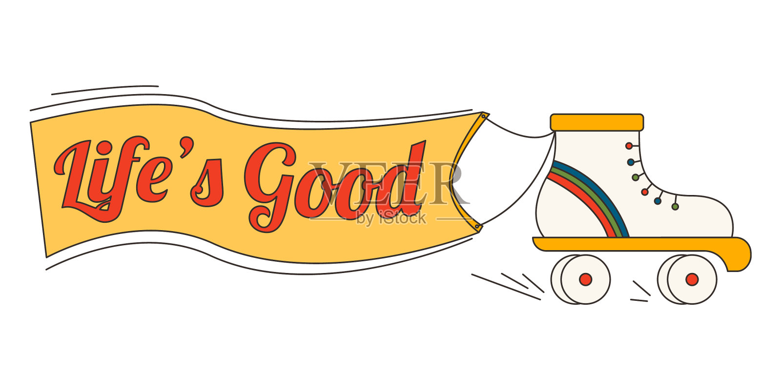 铭文生命美好的旗帜是附着的设计元素图片