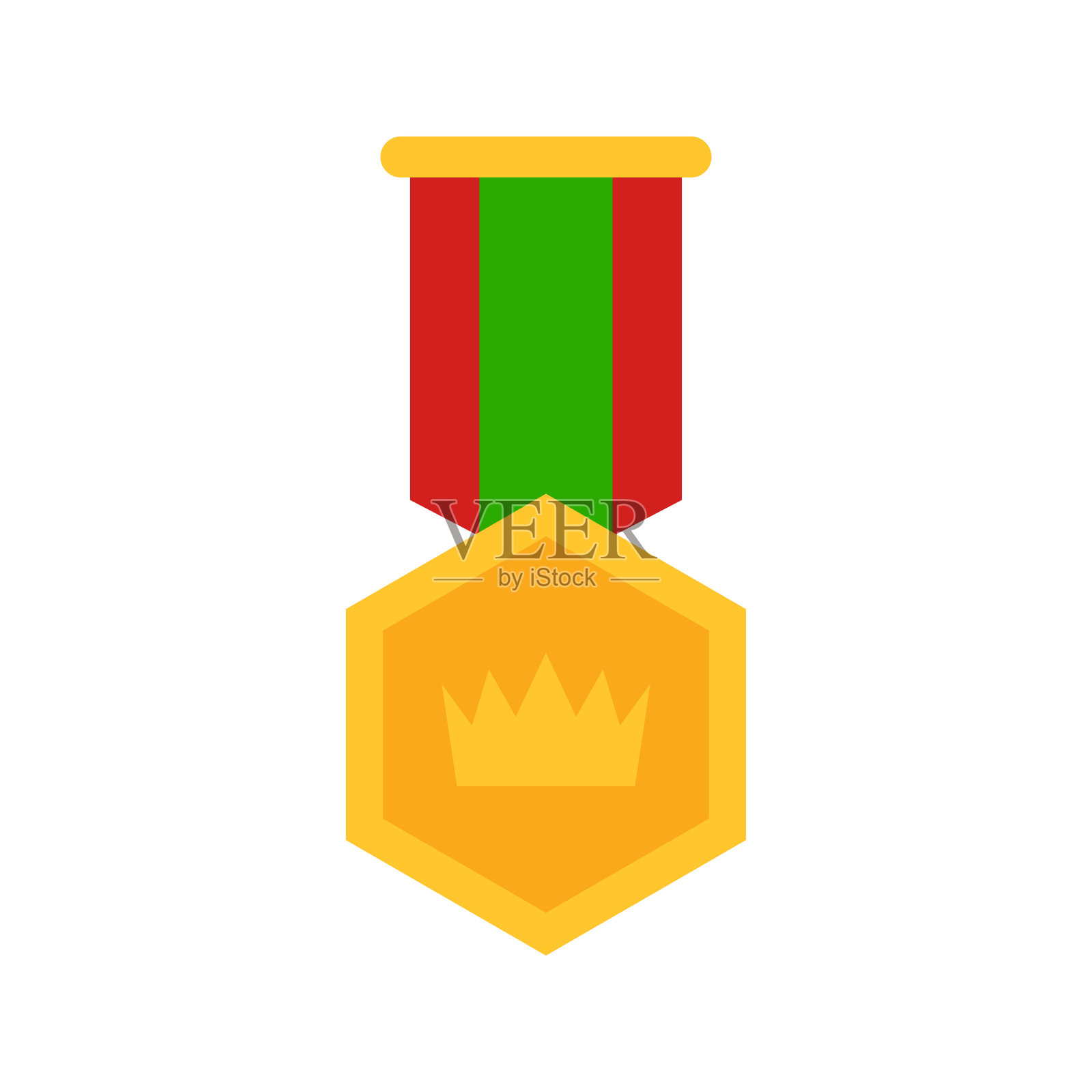 奖牌孤立在白色背景插画图片素材