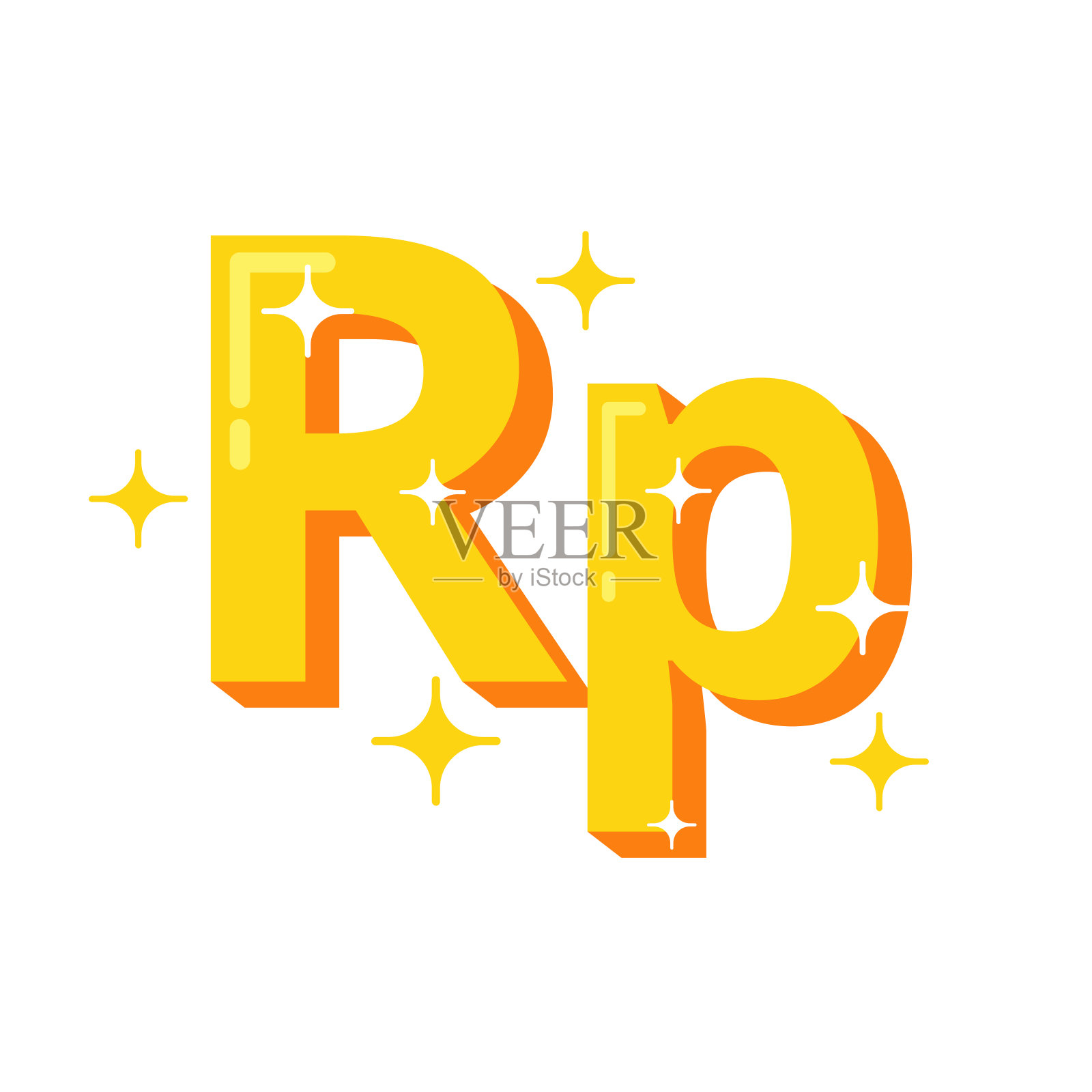 印尼盾符号的插图商业或金融插图矢量图形资产插画图片素材