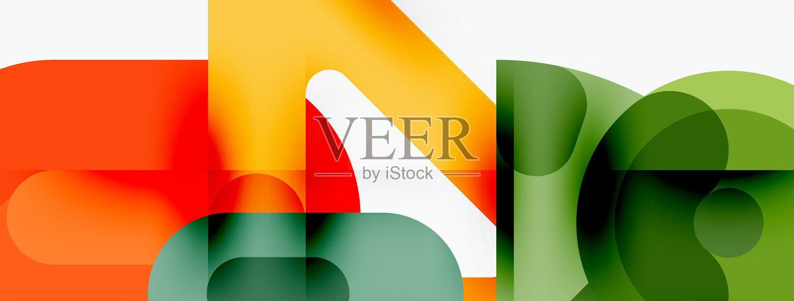 创意几何墙纸圈线插画图片素材